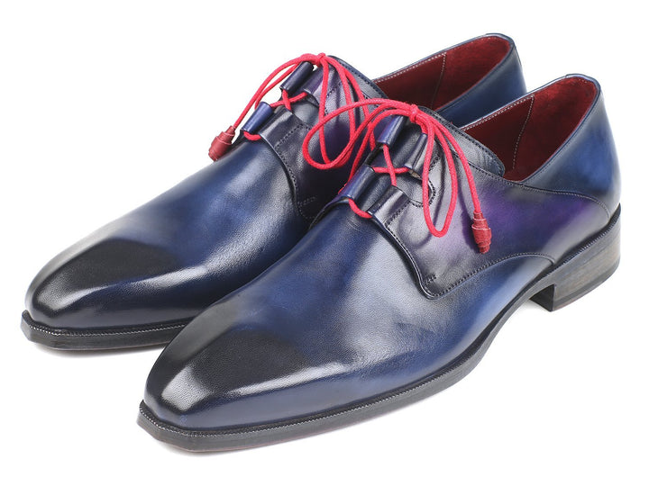 Paul Parkman Ghillie Lacing Blue Dress Shoes (ID#GT511BLU) Size 10.5-11 D(M) US