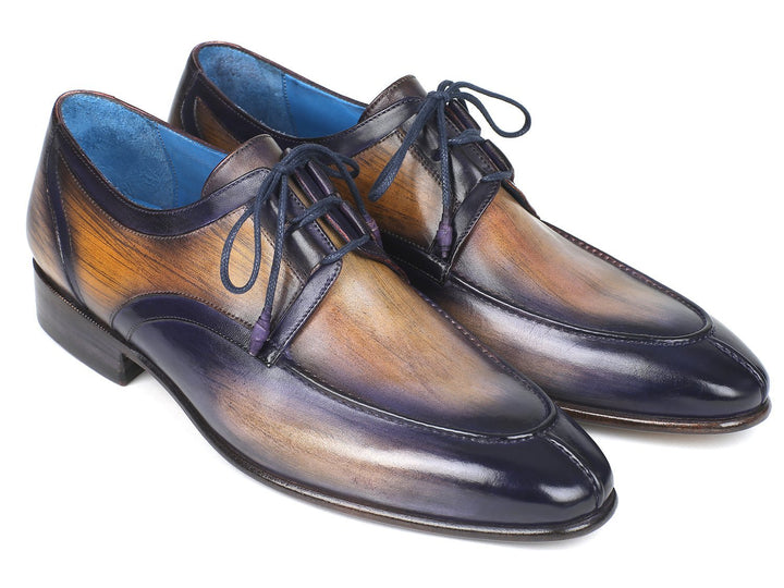 Paul Parkman Ghillie Lacing Camel & Purple Dress Shoes (ID#GU566PRP) – Saris and Things