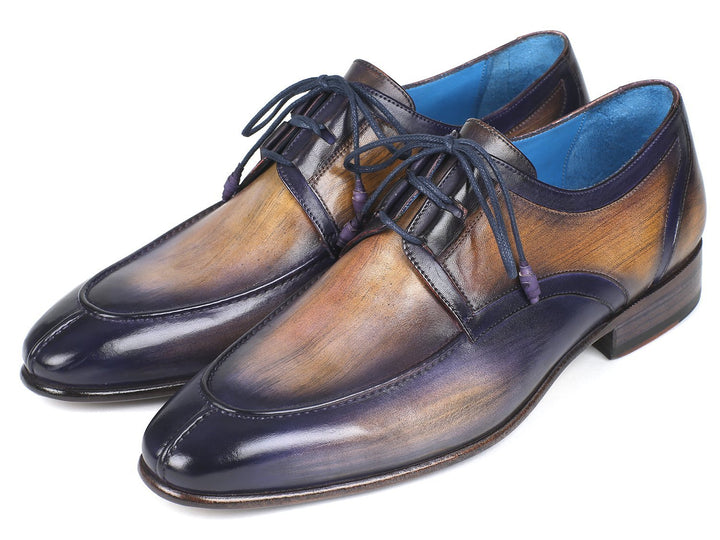 Paul Parkman Ghillie Lacing Camel & Purple Dress Shoes (ID#GU566PRP) Size 6 D(M) US