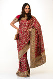 Rich Red Gold Indian Wedding Sari