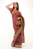 Rich Red Gold Indian Wedding Sari