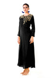 Black Sequin Work Silk Tunic