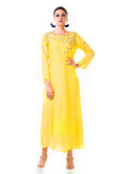 Yellow Sequin Work Silk Tunic