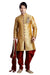 Orange Jacquard Silk Indian Wedding Indo-Western Sherwani For Men