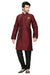 Maroon Art Silk Indian Wedding Indo-Western Sherwani For Men