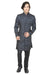 Blue Jacquard Silk Indian Wedding Indo-Western Sherwani For Men