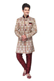 White Fabric Silk Indian Wedding Indo-Western Sherwani For Men