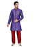 Purple Ghicha Silk Indian Wedding Indo-Western Sherwani For Men