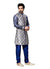 Gray Jacquard Silk Indian Wedding Indo-Western Sherwani For Men