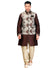 Brown Dupioni Raw Silk Indian Wedding Indo-Western Sherwani For Men