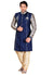 Blue Jute Silk Indian Wedding Indo-Western Sherwani For Men