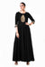 Black Leaf Hand Embroidered Silk Anarkali Gown