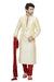 Saris and Things Cream Art Silk Readymade Ethnic Indian Kurta Pajama for Men