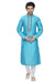 Saris and Things Blue Art Silk Readymade Ethnic Indian Kurta Pajama for Men