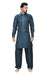 Saris and Things Blue Cotton Readymade Ethnic Indian Kurta Pajama for Men