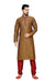 Saris and Things Brown Ghicha Silk Readymade Ethnic Indian Kurta Pajama for Men
