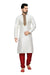 Saris and Things White Silk Readymade Ethnic Indian Kurta Pajama for Men