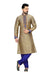 Saris and Things Brown Ghicha Silk Readymade Ethnic Indian Kurta Pajama for Men