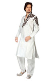 Saris and Things White Cotton Readymade Ethnic Indian Kurta Pajama for Men