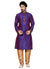 Saris and Things Purple Dupioni Raw Silk Readymade Ethnic Indian Kurta Pajama for Men