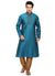 Saris and Things Blue Art Silk Readymade Ethnic Indian Kurta Pajama for Men