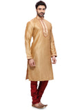 Saris and Things Brown Art Silk Readymade Ethnic Indian Kurta Pajama for Men