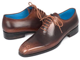 Paul Parkman Men's Camel & Brown Wholecut Oxfords Shoes (ID#KR254CML) Size 8-8.5 D(M) US