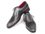 Paul Parkman Men's Gray & Black Wholecut Oxfords Shoes (ID#KR254GRY) Size 12-12.5 D(M) US