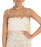 Snow White Hand Embroidered Lehenga Set