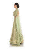 Complete Hand Embroidered Pistachio Green Heavy Lehenga Set