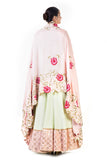Green Silk Lehenga With A Brocade Blouse And Multi colorHabutai Silk Dupatta