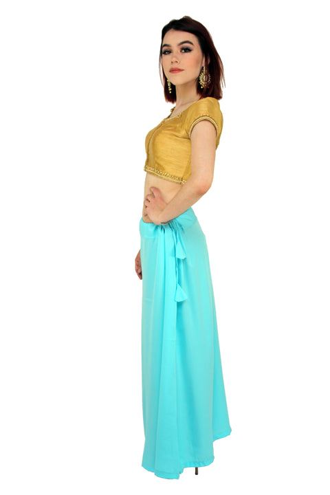 Sari Petticoat- Light Blue