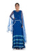 Hand Embroidered Royal Blue Tie & Dye Cape Gown