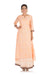 Hand Printed & Embroidered Pale Orange Double Layer Kurti