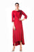 Hand Embroidered Maroon Bem Silk Tunic.