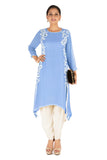 Resham Embroidered Pretty Blue Suit Set