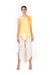 Embroidered Yellow Cape Top With An Off-White Tulip Pant