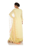 Hand Embroidered Yellow Sharara Set