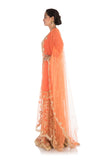 Hand Embroidered Salmon Suit