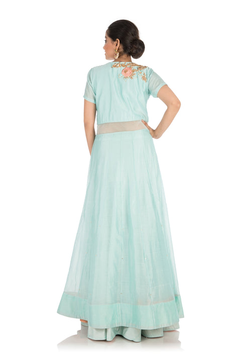 Arctic Blue Lehenga Set