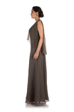 Iron Grey Gown With Cape