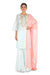 Hand Embroidered Powder Blue Three Layer Sharara Set.