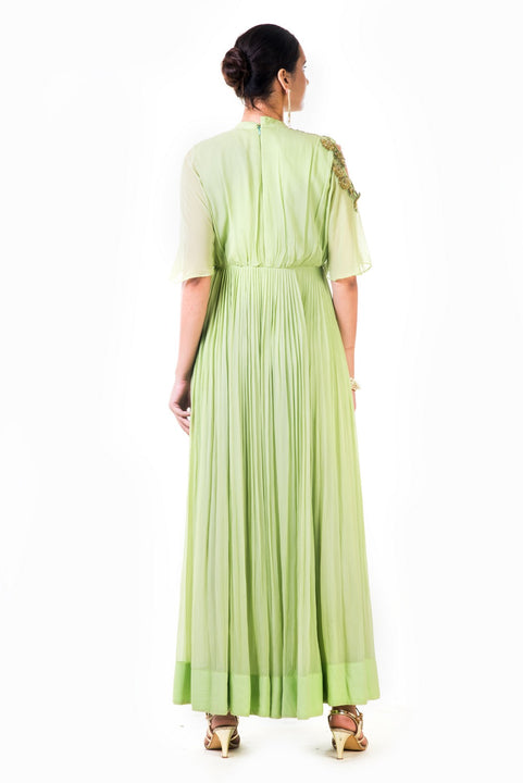 pleated yoke dress Atlantica Yoke Pleated Dress