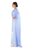 Hand Embroidered Off White Three Layer Sharara Set.