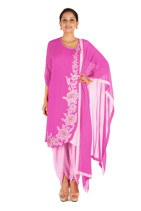 Overlaping Sweet Hot Suit Set With Dhoti Pants