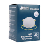 Saris and Things N95 Respirator Mask with Niosh Approval 9500-N95 M/L Size (Box of 20)