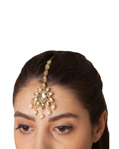 Kundan Teeka With Pearls - MRR201