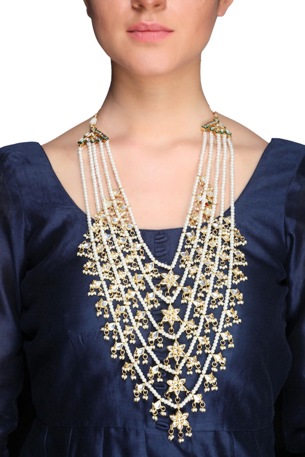 Kundan 5 Layered Neckpiece - MRR224