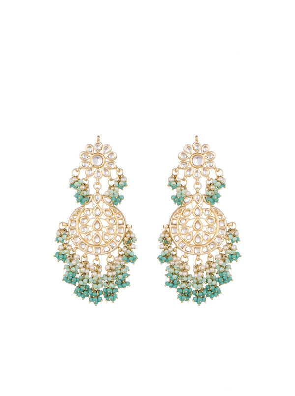 Kundan Waterfall Stone Earrings - MRR265