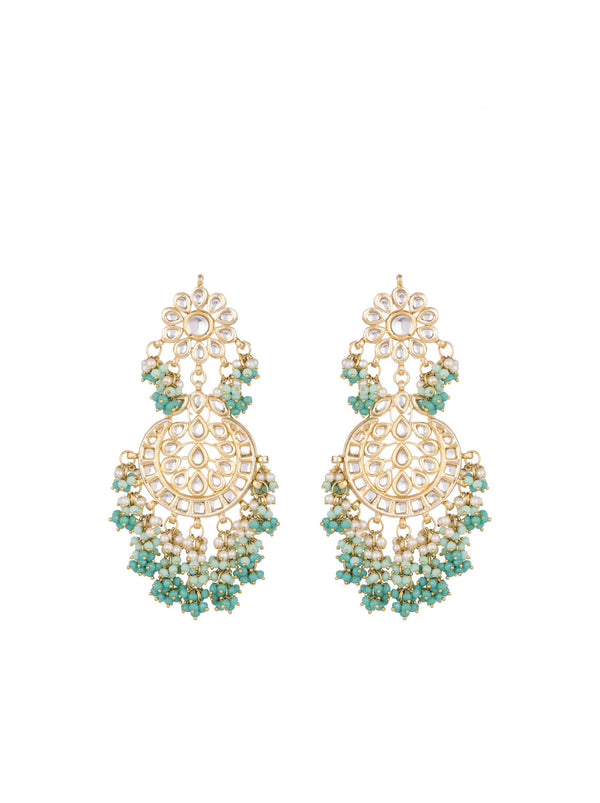 Kundan Waterfall Stone Earrings - MRR265